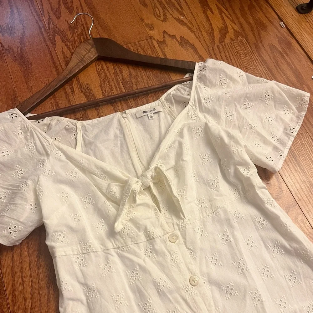 Madewell white Eyelet Midi Dress - Picture 5 of 6